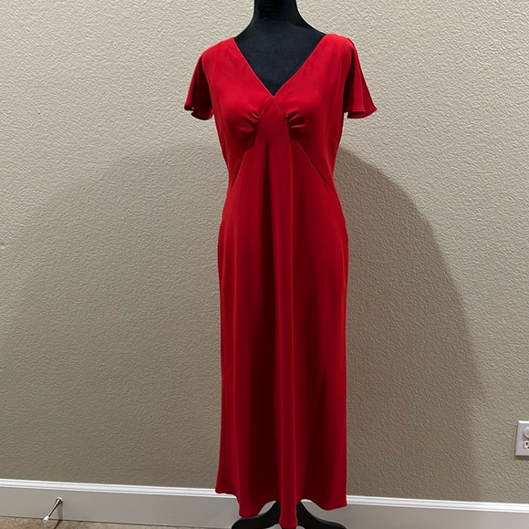Vintage Jones New York Red Dress - Picture 1 of 9